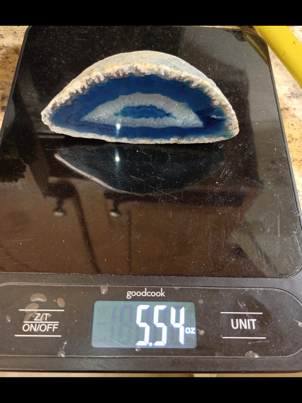 Blue Agate Geode From Brazil Decorative Accent - Picture 9 of 9